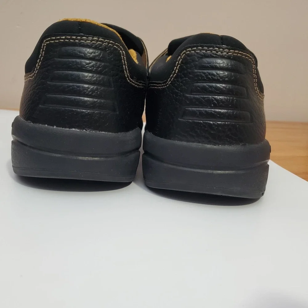Men's Dr Comfort Douglas 11 XW Extra Wide Black Leather Slip On Diabetic Shoes